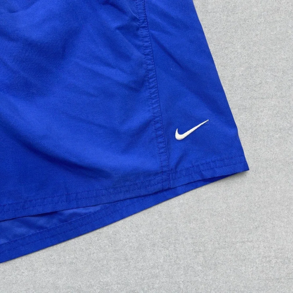VTG‎ Nike Swim Trunks Mens XL Royal Blue Mesh Lined Embroidered Logo Pockets Y2K